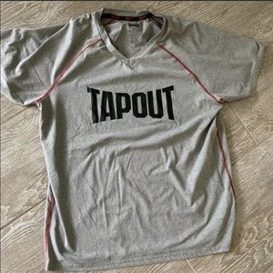 Men’s TapOut Graphic Shirt Spell out gray size L